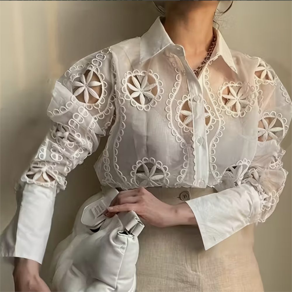 Blusa Encaje Blanca